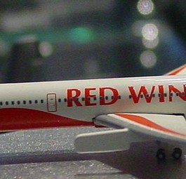 Modell eines Red-Wings-Fliegers:Der Crash in Moskau brachte der Airline das Ende.