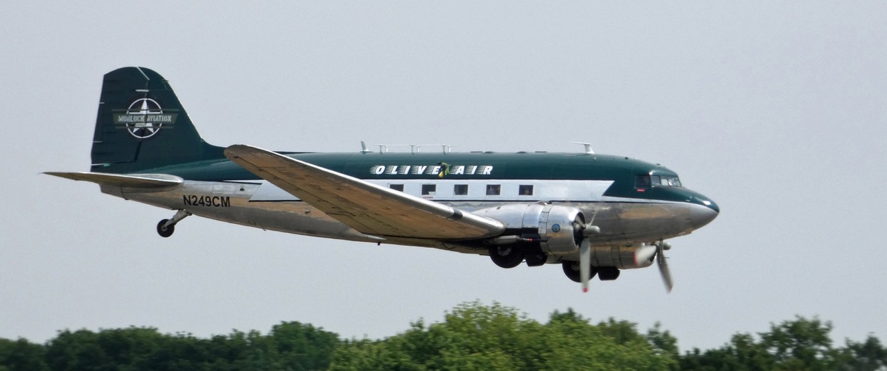 Als N249CM zwar im US-Register, aber in Deutschland stationiert: Die Douglas DC-3 von Morlock Aviation.