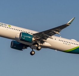 Aer Lingus ließ bei ihrer neuen Lackierung die Triebwerksgondeln und das Leitwerk mit hinterem Rumpf noch grün.