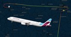 Ein Airbus A321 von Eurowings und der Flugverlauf am 27. Juli 2024: Von Berlin weiter nach Hannover.