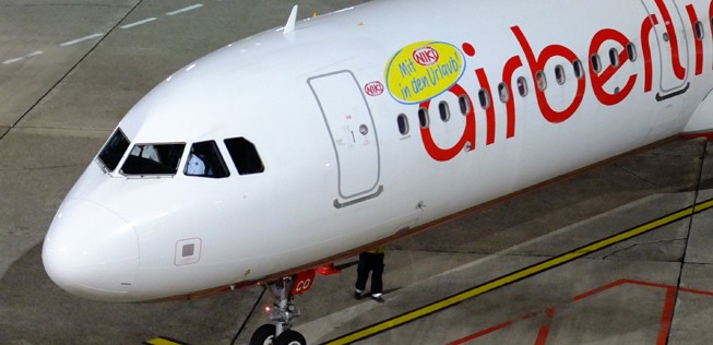 Air-Berlin-Maschine, die Niki nutzte: Jetzt sind beide Airlines insolvent.