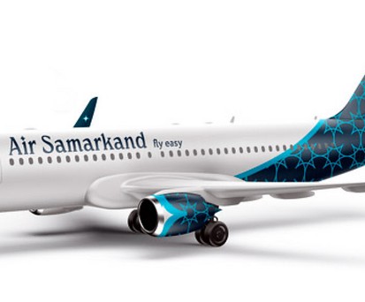 Airbus A320 in den Farben von Air Samarkand: Soll bald abheben.