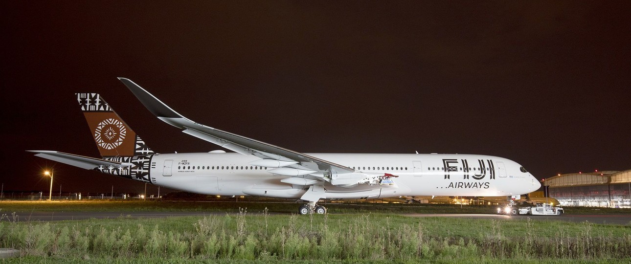 Airbus A350-900 für Fiji Airways: Noch fehlen die Triebwerke.