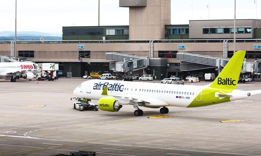 Airbus A220 von Air Baltic in Zürich: Wird ein gewohntes Bild bleiben.