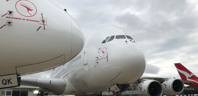 Qantas hat alle ihre zwölf Airbus A380 in Kalifornien eingelagert.