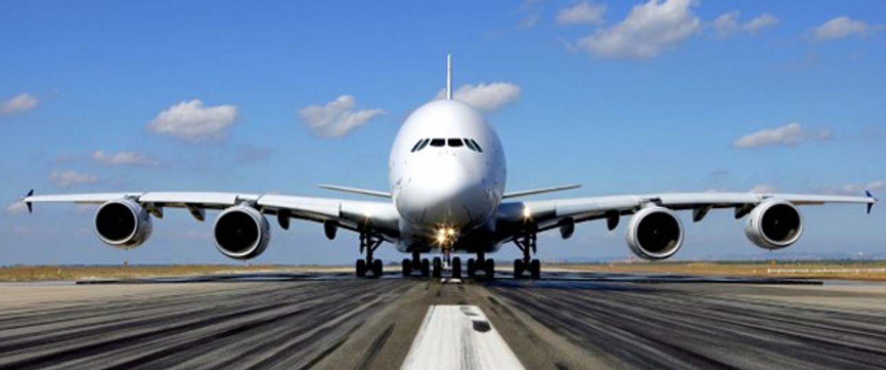 Airbus A380: Der blinde Fleck ist über und neben dem Cockpit.