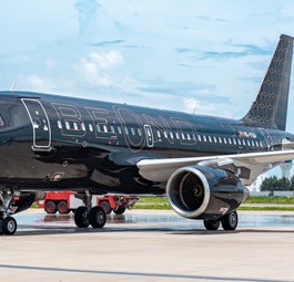 Airbus A319 mit dem Kennzeichen 8Q-FBA: Das erste Flugzeug von Beond in seiner neuen Lackierung und ...