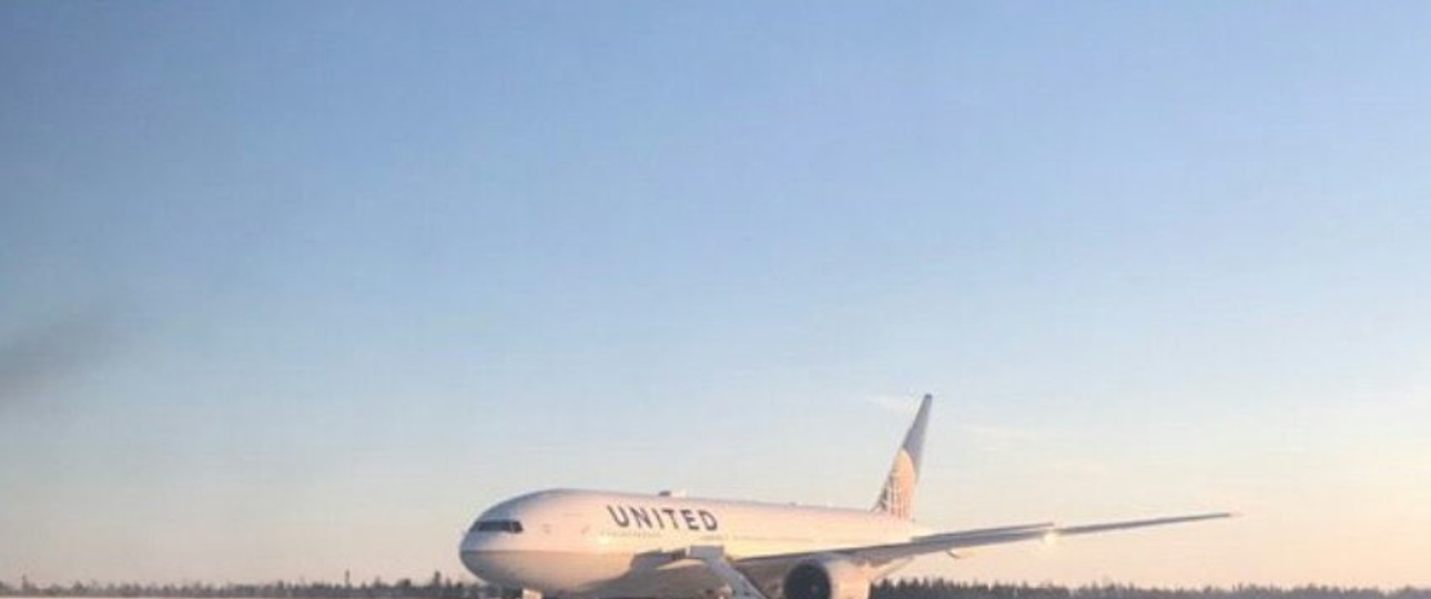 Die Boeing 77 in Goose Bay: Eisige Temperaturen.