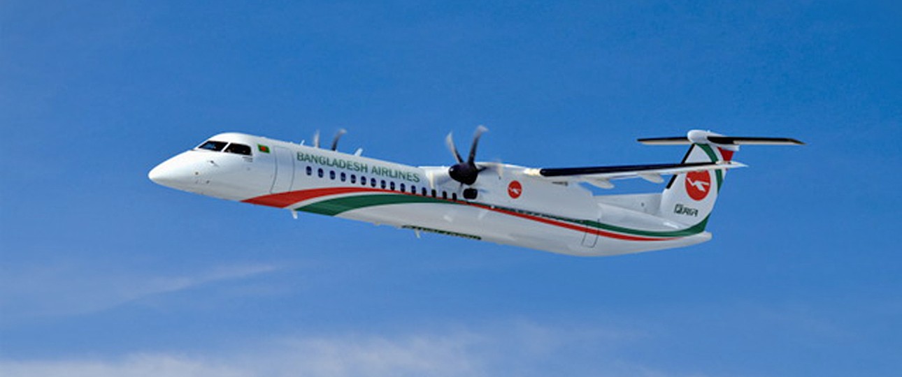 Dash 8 Q400 im Design von Biman Bangladesh: Die Airline ist zufrieden mit dem Flieger.