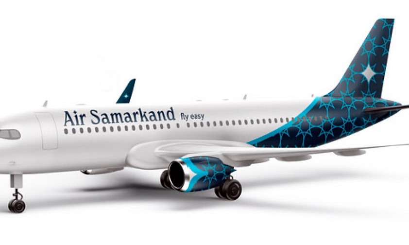 Airbus A320 in den Farben von Air Samarkand: Soll bald abheben.