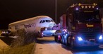 Transport des Rumpfes: 89 Tonnen Gewicht.