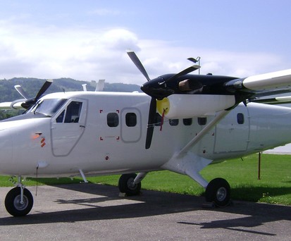 Die De Havilland Canada DHC-6-300 von Zimex startete in St. Gallen-Altenrhein.
