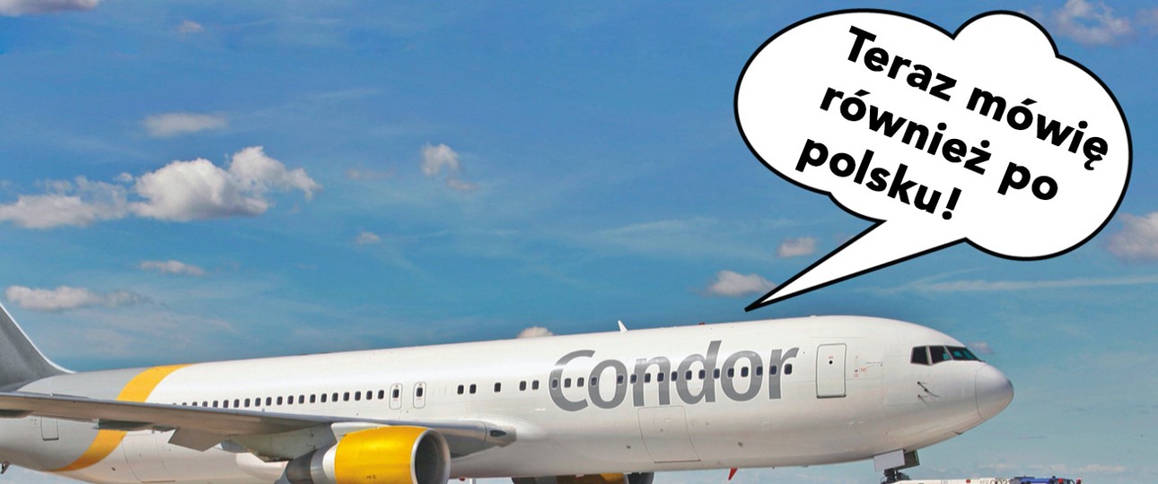 A Condor plane: «I speak Polish now.»