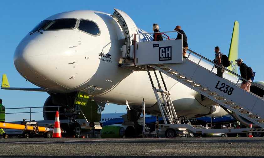 Airbus A220-300 von Air Baltic: Künftig Stammgast in Wien.