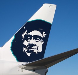 Alaska-Airlines-Logo: Die Flugbegleiter sind sauer.