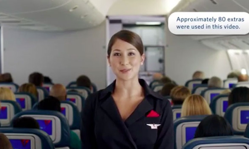 Delta-Sicherheitsvideo: 80 Statisten wirkten mit.