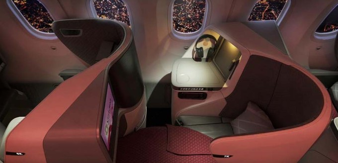 Die Business Classe der Boeing 787-9 von Vistara: In der höchsten Klasse gibt es 30 Sitze.