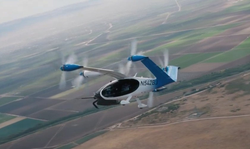Joby Aviation Flieger in der Luft: Das Lufttaxi flog am 24. Juni 841 Kilometer weit.