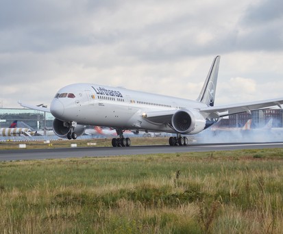 Boeing 787-9 von Lufthansa: Musste in Bogota durchstarten.
