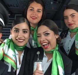 Crew von Viva Aerobus: Die Fluglinie ist bald ganz in mexikanischen Händen.