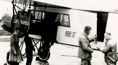 Eine Fokker F.II von Luft Hansa: Das Modell des ersten Fluges.