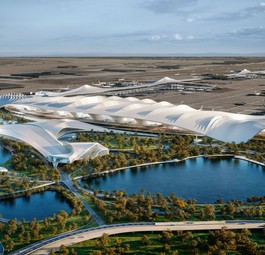 Blick auf den künftigen Dubaier Mega-Flughafen.