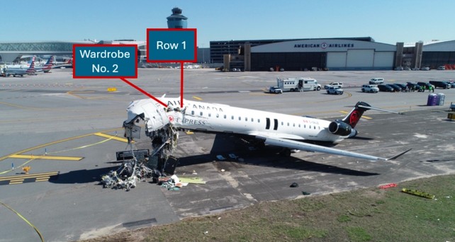 Die zerstörte Bombardier CRJ 900 von Air Canada: Unglückliche Verkettung von diversen Umständen.