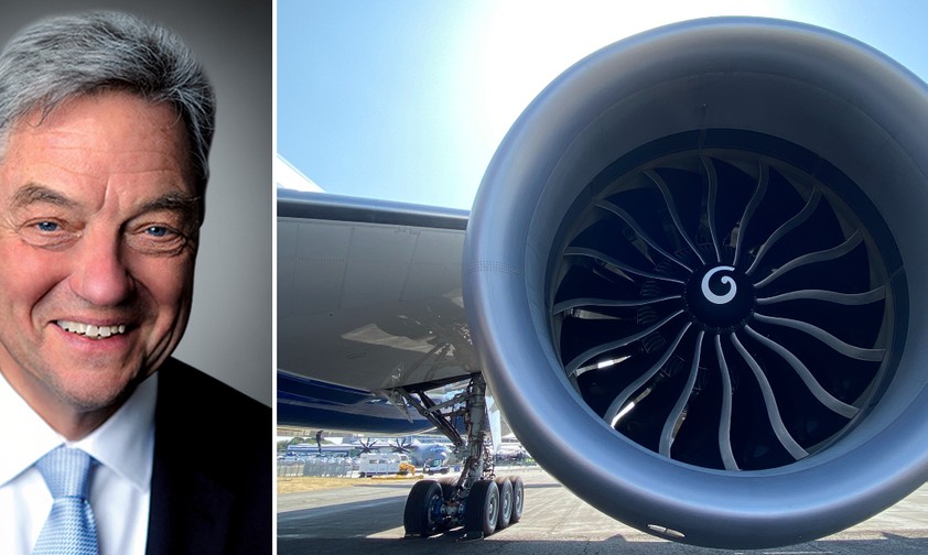Michael Arthur und das Triebwerk der Boeing 777X: Verspätungen passieren.