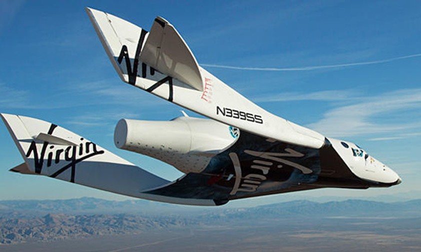 Spaceship Two von Virgin Galactic mit sechs Sitzplätzen: Bei Virgin plant man sowohl Rund- als auch Linienflüge in der langen Frist. 2013 soll es in den Dienst treten.