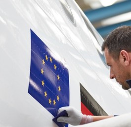 EU-Flagge auf Lufthansa-Flieger: Einigung mit Brüssel.