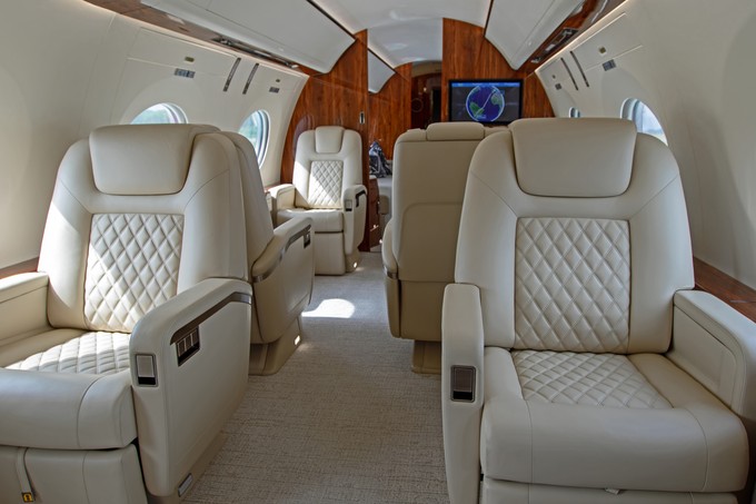 Auch das Innere dieser Gulfstream G600 kann sich sehen lassen.