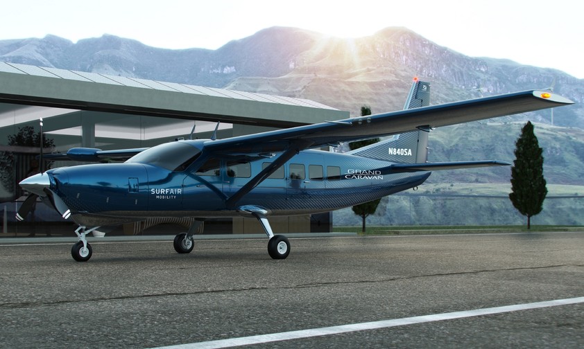 Eine Grand Caravan EX in Surf-Air-Livery: Ein Tochterunternehmen der Aiurline hat bis zu 150 Modelle bestellt.
