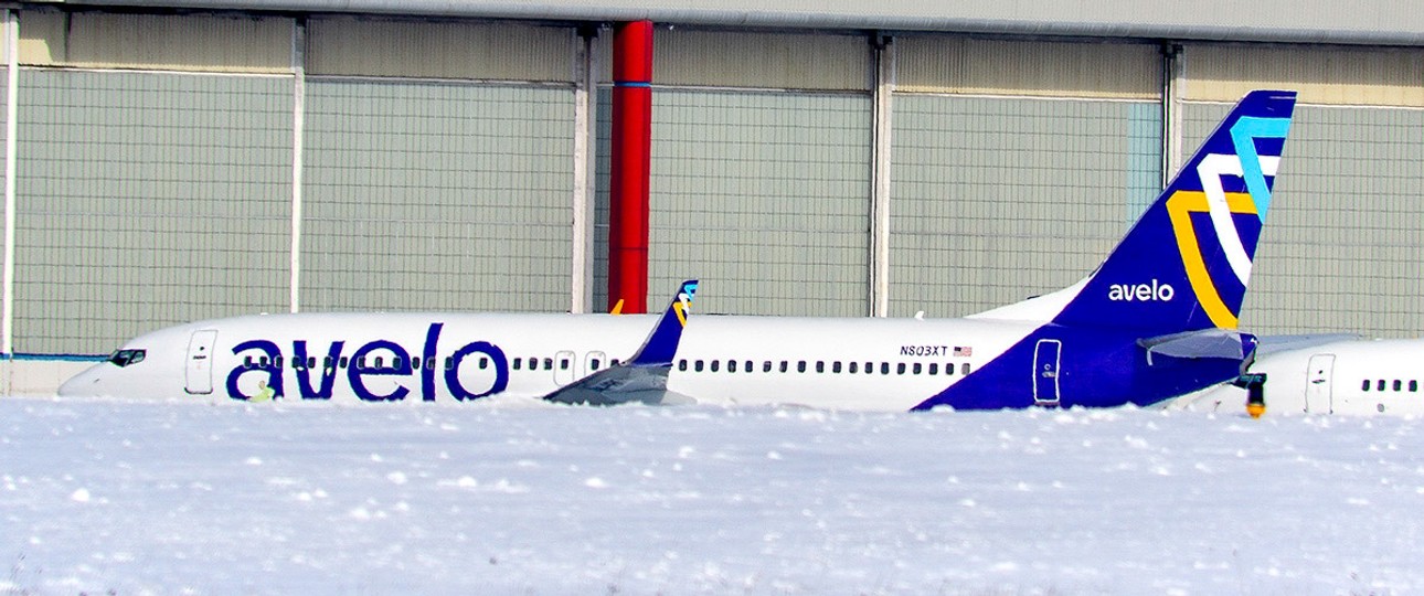 Im Schnee von Indianapolis: Erste 737-800 für Avelo Airlines.