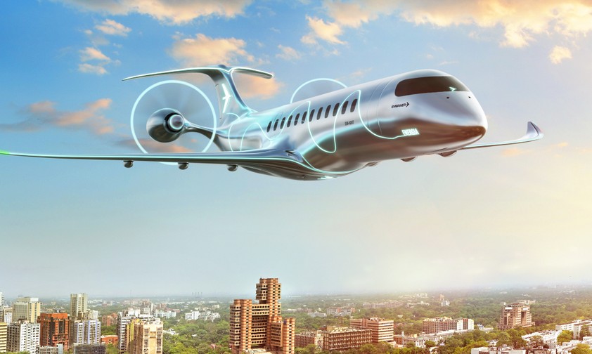 Der größte Energia-Flieger:  Die Energia H2 Gas Turbine wird mit Wasserstoff oder SAF angetrieben und fasst 35 bis 50 Reisende.