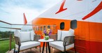 Terrasse mit schönem Ausblick: 18 Zimmer und Suiten befinden sich in den zwei Boeing 747.