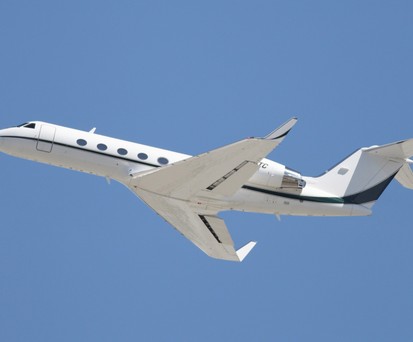 Gulfsream IV im Flug: Seit Ende Dezember wird ein Flugzeug des Typs in Guniea festgehalten.