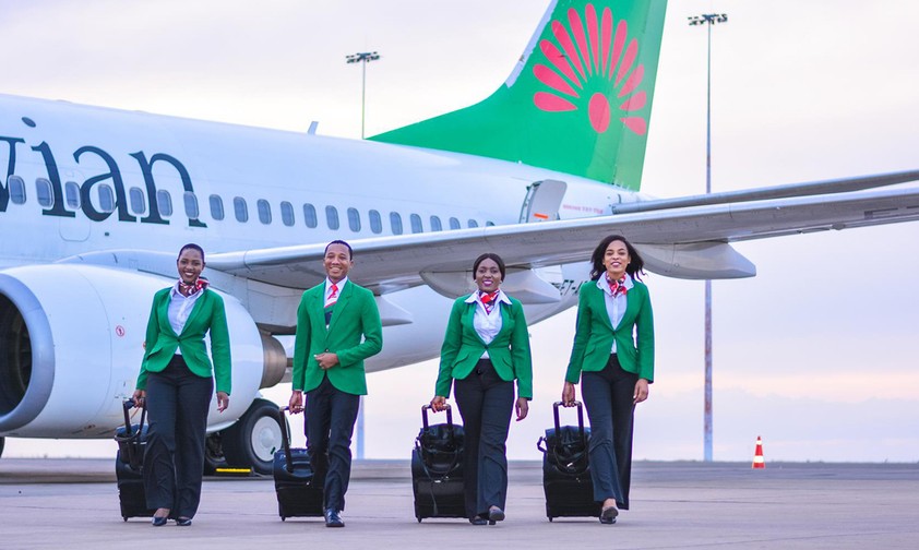 Crew von Malawi Airlines: Ihr Arbeitgeber befindet sich in einer schwierigen Lage.