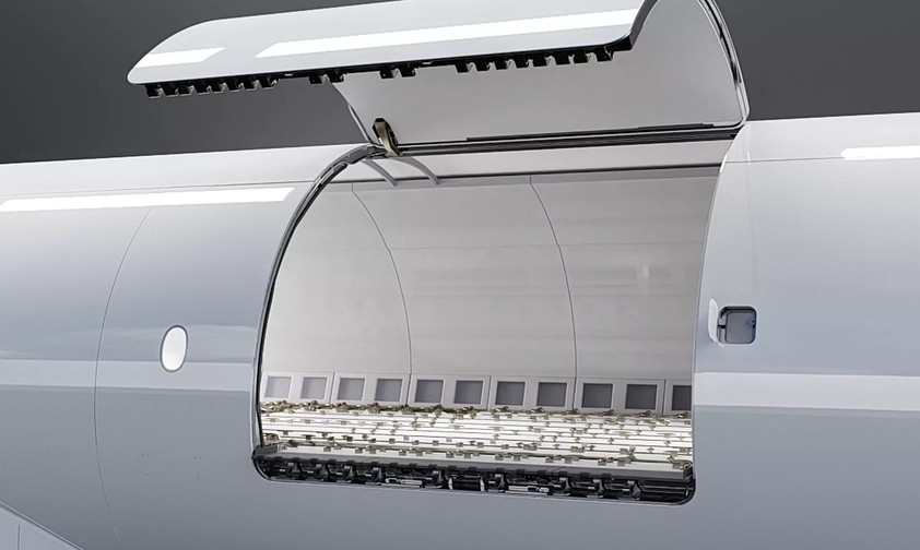 Frachttor des Airbus A350 F (Computerbild): Riesige ladeluke.