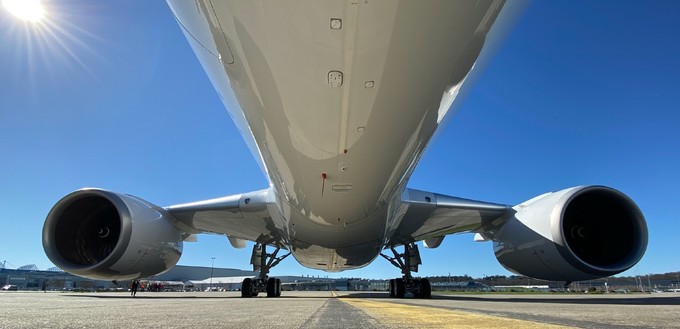 Der Airbus A350 mit der Seriennummer 390 steht in Toulouse bereit für den letztren großen Akt, den Abnahmeflug.