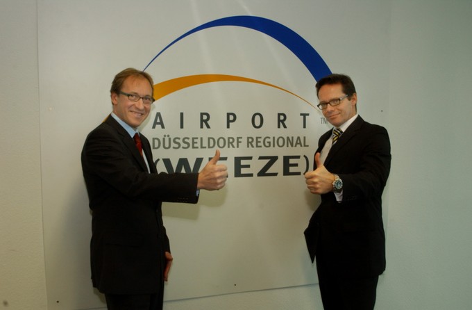 Wilde Namenstage: Die Geschäftsführer Ludger van Bebber und Alex van Elk im Jahr 2004.