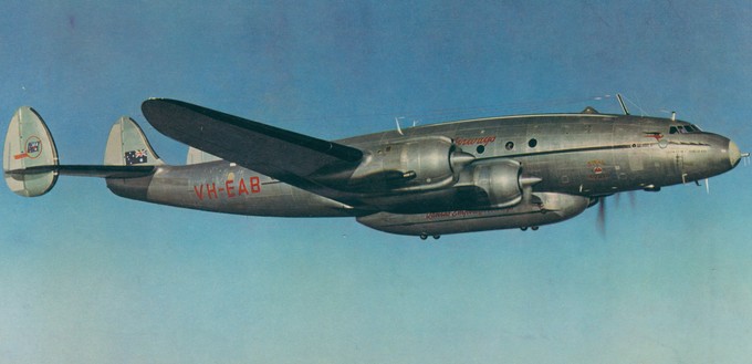 Eine Lockheed L-749 Constellation von Qantas im Jahr 1947.