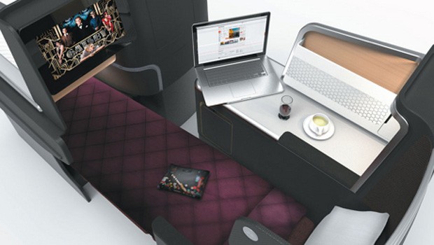 Selbst Start und Landung können Business-Passagiere von Qantas bald im Liegen verbringen.