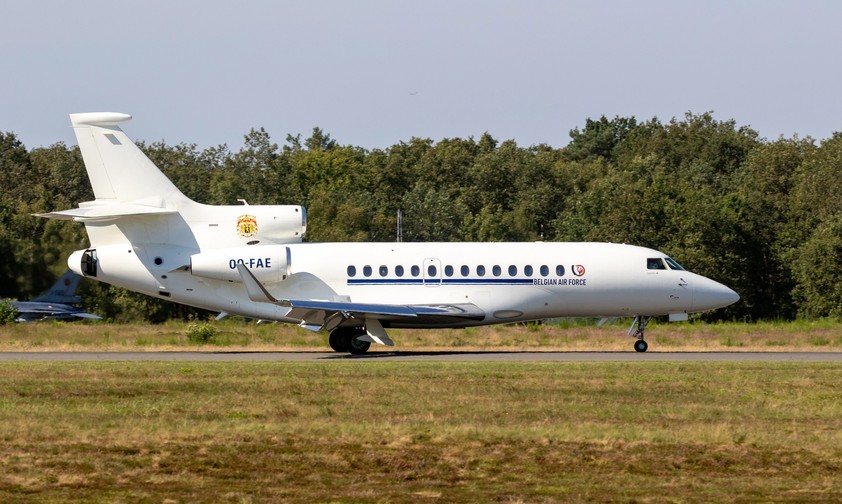 Falcon 7X der belgischen Luftwaffe: Ein Het sorgte jetzt für Probleme.