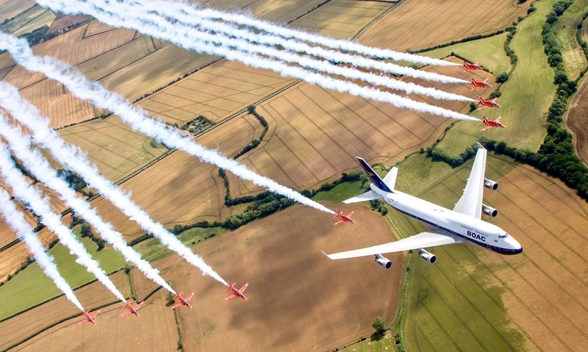 Die Flugschau des Jumbos.