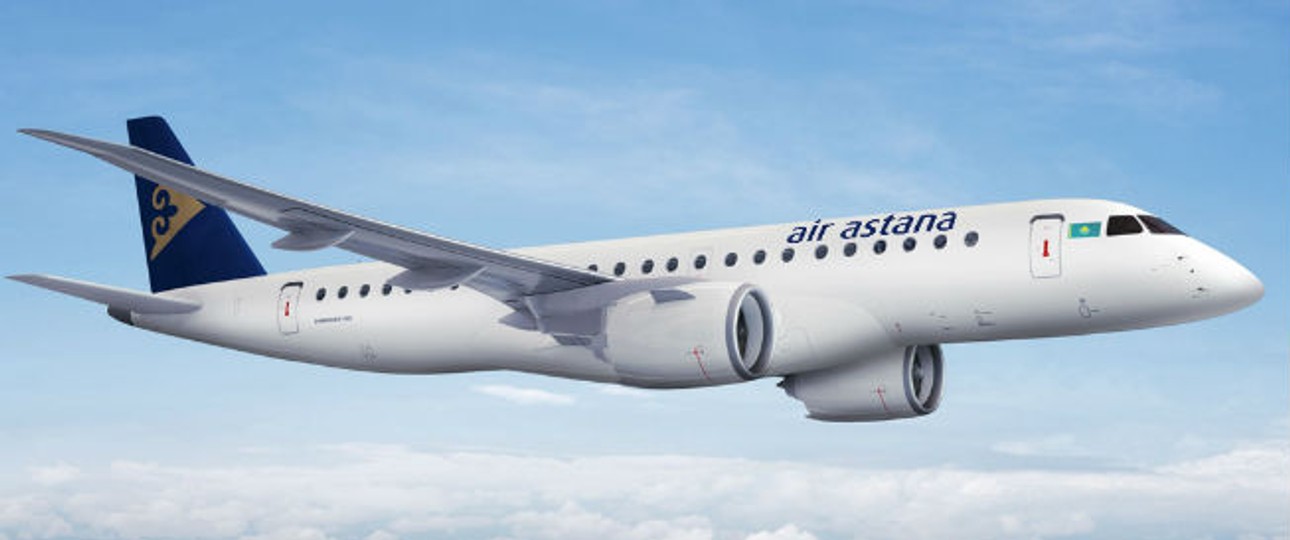 E190-E2 von Embraer:Air Astana will 15 Prozent damit einsparen.