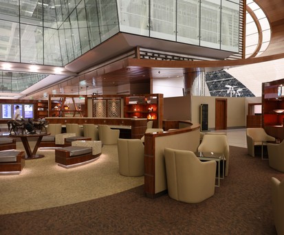 Terminal 3: Flydubai nutzt die Lounge von Emirates mit.