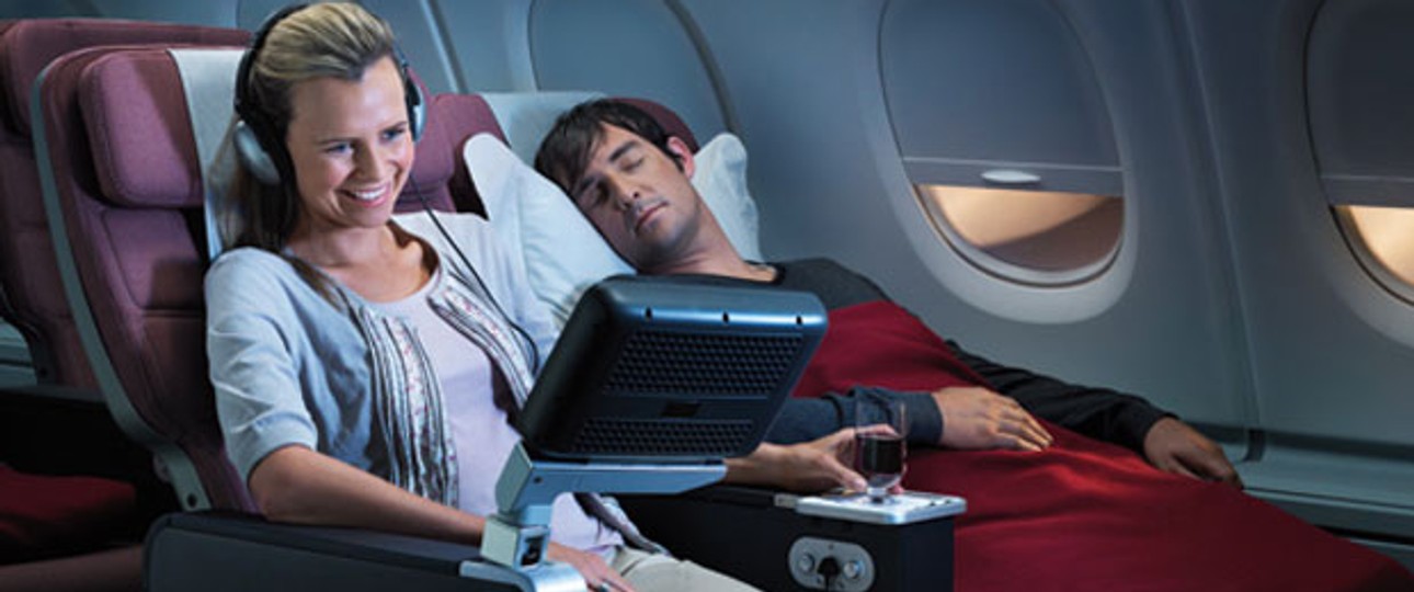 Premium Economy im Qantas A380: Bald auch in den B747-Fliegern.