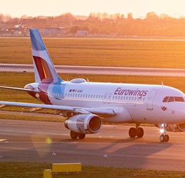 Ein Airbus A319 von Eurowings: Die Airline gibt bis Frühjahr 2024 vier A319 in den Lufthansa-Group-Flottenpool.