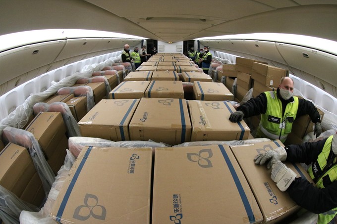 Aeroflot transportierte medizinische Güter nach Wien.