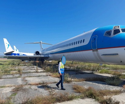 Die MD-82, ehemals von Tend Air.